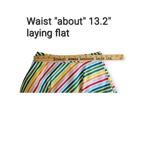 Collectif Modcloth **Rainbow Stripe** Retro Rockabilly Skirt Size S - Picture 6 of 10
